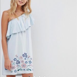 One Shoulder Embroidered ASOS dress